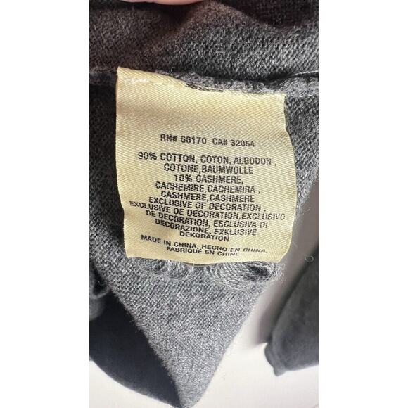 Anthropologie Moth Pom Pom Confetti Grey Cardigan Cotton Cashmere Blend Small - Picture 8 of 11